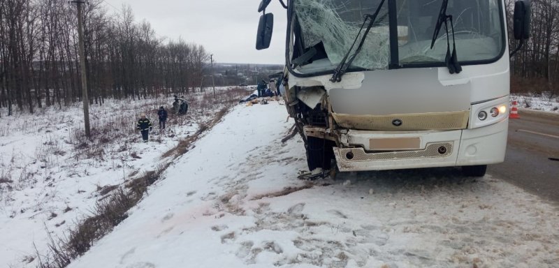 В Данковском районе Липецкой области сотрудники полиции устанавливают обстоятельства ДТП, в котором погибли  пассажиры микроавтобуса
